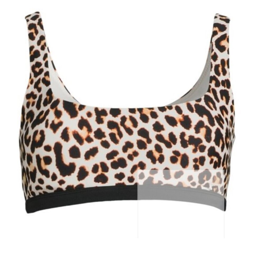DKNY Women's Animal Print Squareneck Bra - Beige - Size M